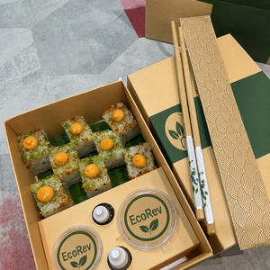 Boîtes à sushi en papier biodégradables écologiques imprimées sur mesure, emballages alimentaires, boîtes à tiroir coulissantes, boîtes de style indien - Product Image 1