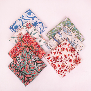 Hot Selling Indian Handmade Floral Colourful Cotton Square Scarfs <b>Bandana</b> Boho Unisex Headscarf Neck Tie Wrist Band Breathable - Product Image 3