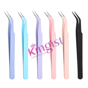 Ensemble de pinces à cils en acier inoxydable de haute qualité, 4 pièces, pour extensions de cils, volume, antistatiques et durables - Product Image 4