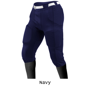 Men's Black Padded American Football <b>Pants</b> With <b>Mesh</b> Panels Belt Closure Athletic Fit Adult Sports Wear - Product Image 3