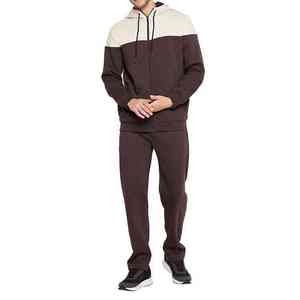 Ensemble de survêtement à capuche zippé pour homme, logo personnalisé, vêtements de sport athlétiques, respirant, séchage rapide, vêtements d'entraînement à fermeture éclair intégrale - Product Image 3