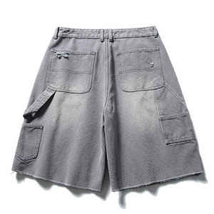 Shorts en jean décontractés pour hommes, taille mi-haute, style streetwear d'été, fabrication professionnelle - Product Image 6