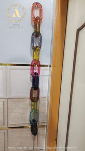 Cadena acrílica moderna personalizada, acentos de pared hechos a mano, resina ornamental moderna, colgante para decoración del hogar, listo para Festival Diwali - Product Image 3