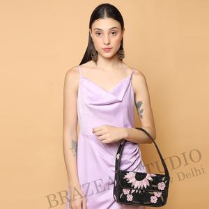 Nuevo Bolso de Mano BRAZEAL STUDIO de Terciopelo para Mujer, Diseño de Moda, con Cuentas, Patrón Geométrico, con Correa para el Hombro, de Poliéster - Product Image 4
