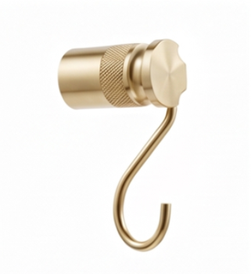 Golden Metal Cabinet Knob with Textured Grip Minimalist Design Anti-Rust Finish Drill Installation <b>Hook</b> <b>Rails</b> Stylish Home Decor - Product Image 4