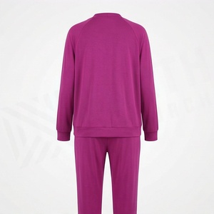 Conjunto de 2 Piezas para Mujer, Tejido, Color Sólido, Casual, Holgado, Top de Manga Larga y Pantalones, Cuello en V, Largo Completo, para Todas las Temporadas - Product Image 2