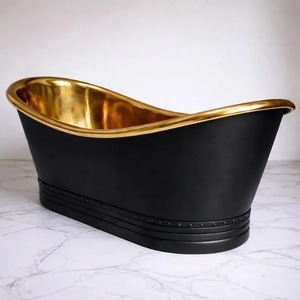 Bañera de Cobre Negro de Primera Calidad, Bañera Independiente de Diseño para Baños Modernos y Durabilidad a Largo Plazo - Product Image 1