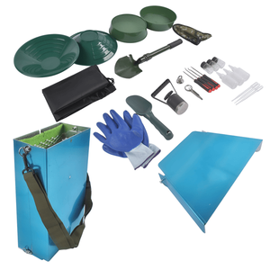 50 Pollici Kit per la ricerca dell'oro con vasca pieghevole (23 pezzi) per prospezione aurifera - Giocattolo da esterno a funzionamento manuale - Product Image 2