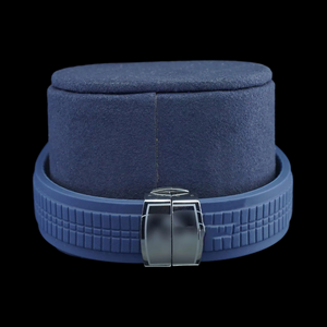 Best Personalized Round Dial With Auto Date Features <b>Blue</b> Color Rubber Strap Moissanite Diamond <b>Man's</b> Design Quartz <b>Watch</b> - Product Image 4