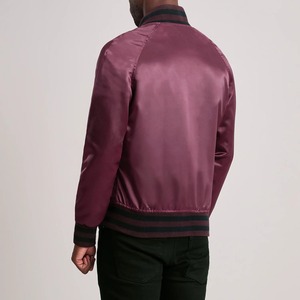 Men's Navy Blue Varsity <b>Jacket</b> Solid Color Turn-down Collar Regular Fit Casual Autumn Wear Satin Lining Polyester Material - Product Image 6
