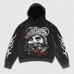 Mens boxy oversized <b>hoodie</b> streetwear casual gym wear heavy weight pullover <b>hoodie</b> winter style - Product Image 1