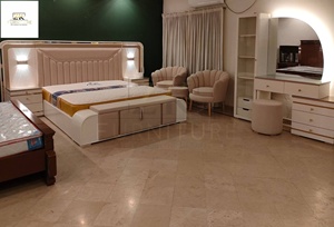 Juego de dormitorio de madera maciza tallada a mano de estilo europeo, juego de dormitorio tapizado estilo princesa, muebles de dormitorio de lujo para bodas y hogar. - Product Image 4