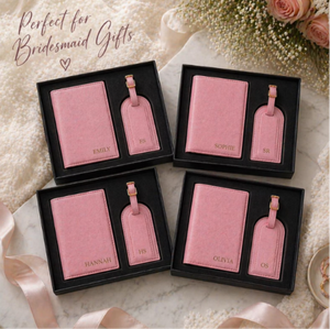 Set Regalo Personalizzato Porta Passaporto e Etichetta Bagaglio, Regalo da Viaggio <span class=keywords><strong>per</strong></span> Damigelle, Accessori da Viaggio all'Ingrosso - Product Image 2