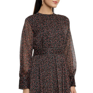 Women Printed Frock Fashion Wear <b>Dress</b> Beautiful Floral Print Soft Breathable Fabric Comfortable Long Frock - Product Image 5
