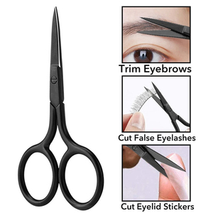 High Stainless Steel Beauty Tool Straight Scissors for Eyebrow Nose Hair Nail Trimming Sharp Curved Facial Application Scissors - Product Image 4