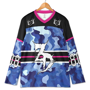 Servicio de Impresión por Sublimación OEM ODM para Camisetas de Hockey Personalizadas Directamente de Fábrica, Ropa Deportiva para Equipos de Hockey sobre Hielo - Product Image 1