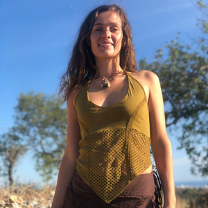 เสื้อเปิดหลังสไตล์โบฮีเมียนสำหรับงานเทศกาล เสื้อสไตล์เบอร์เลสก์ แฟรี่ เอล์ฟ พิกซี่ ยิปซี โกว สำหรับงานเบิร์นิงแมน - Product Image 1