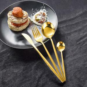 Ensemble de couverts en acier inoxydable de qualité supérieure, plaqué or, pour mariage, fourchette, cuillère, couteau, finition miroir, pour occasions spéciales, en gros - Product Image 5