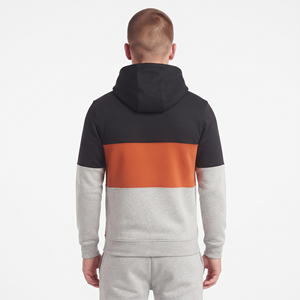 Sudadera con Capucha de Nailon de Alta Calidad, Corte Regular, Diseño de Bloques de Color en Tres Tonos, Informal, con Bolsillos, para Hombre - Product Image 2