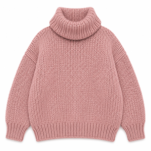 Pull col roulé surdimensionné en tricot épais pour femme, 100 % coton, respirant, anti-plis, anti-rétrécissement, hiver, devant ouvert - Product Image 6