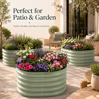Jardinière surélevée en acier galvanisé, classique, écologique, légère, durable, avec revêtement en poudre, jardinière modulaire, petite jardinière