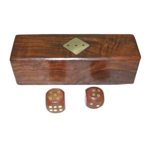 Home Decorative Item Square Shape Wooden Games Dice Top Acrylic Metal Inlay Unique Unique Polished Sheesham <b>Wood</b> High Quality - Product Image 3