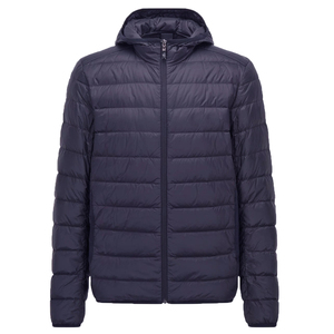 OEM Men Thicken padded Puffer Jacket waterproof windbreaker with Hooded <b>Coat</b> Custom Winter Warm Full Zipper wear Outwear jacket - Product Image 2