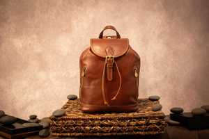 Mochila Mini para Portátil de Cuero Genuino de Vaca de Alta Calidad, Bolso Pequeño de Cuero Real, Mochila de Viaje para Mujer LMBP-0049C - Product Image 5