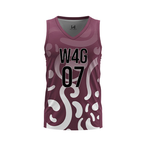 Personalized Anti Bacterial Sleeveless Basketball Jerseys Unisex Breathable Sublimation Printed Quick Dry 100% Polyester - Product Image 2
