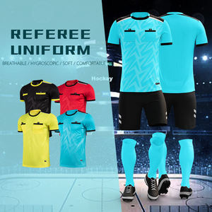 Conjunto de Camiseta de Fútbol con Cuello Redondo para Hombre, Manga Corta, Transpirable, de Poliéster, Pantalones Cortos con Cintura Elástica, Color Sólido, para Toda Temporada - Product Image 4