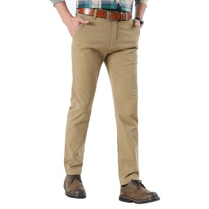 Pantalon chino tissé marron slim fit pour homme - Fermeture boutonnée, respirant, écologique, décontracté, pour le bureau, le travail quotidien, léger et tendance - Product Image 2