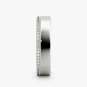 Anillo de Diamantes Cultivados en Laboratorio con Diseño de Cigarro Plano y Fila Única de Diamantes en el Borde - Product Image 3