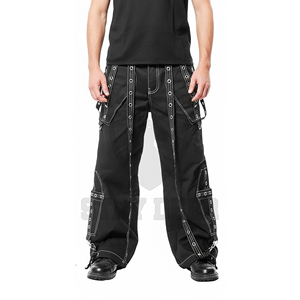 Pantalon cargo gothique pour homme, style punk, multi-poches, streetwear, mode décontractée, pantalon utilitaire, vente en gros - Product Image 1