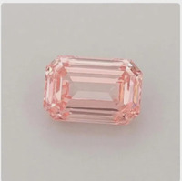 Diamante Rosa Cultivado en Laboratorio, Corte Esmeralda, 1 Ct, VS1, Color Rosa Fantasía, Diamante Suelto