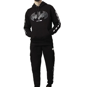 Adult Winter Hooded Solid Track Suit Lightweight Breathable Eco-Friendly Training Wear Stretch Polyester Casual School Sports - Product Image 1