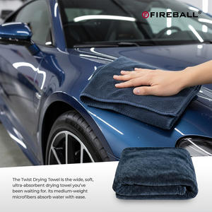 Toalla de Microfibra de Doble Cara Fireball (80*73 cm), Ultra Absorbente, Anti-Rayones, Reutilizable para Secar el Coche - Product Image 5
