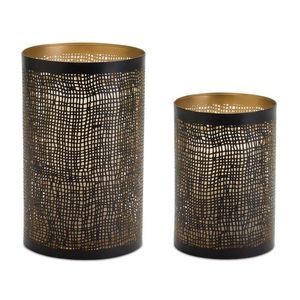 Juego de 3 Portavelas de Metal Perforado KSN, Color Personalizable, Acabado con Recubrimiento en Polvo, Incluye Portavelas, Faroles y Frascos para Velas - Product Image 2