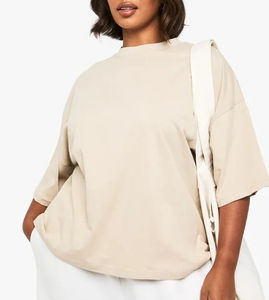 Camiseta de Jersey de Manga Corta para Mujer, Diseño Moderno, 100% Algodón, Corte Holgado, Color Sólido, Secado Rápido, Transpirable, Cómoda y Estética - Product Image 6