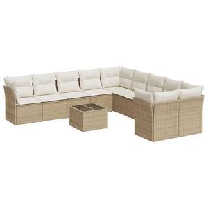 Set Divano da Giardino Beige Crema - Product Image 2