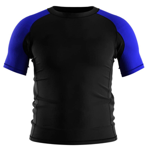 Camisetas de Compresión de Manga Corta Unisex Personalizables con Logotipo, Ecológicas, Anti-UV, Transpirables, de Spandex/Poliéster para MMA y BJJ - Product Image 1