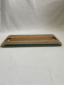 Planche à découper moderne en bois et résine époxy pour servir le fromage, planche de cuisine artisanale en bois et résine époxy, planche en bois et résine époxy faite à la main - Product Image 3