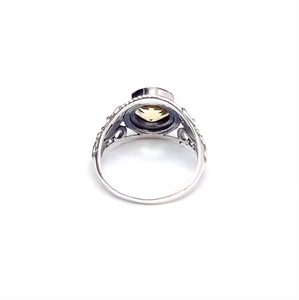 แหวนพลอยซิทรินทรงกลม เงินแท้ 925 ตัวเรือนแบบ Bezel Setting ดีไซน์เรียบหรู สวมใส่สบาย เหมาะสำหรับทุกเพศทุกวัย ใช้ได้ทุกวัน - Product Image 4