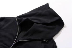 New Hoodies Men zipper Cardigan <b>Black</b> <b>Sweatshirts</b> Hip Hop Swag Style Skateboard Street Casual Hooded <b>Sweatshirt</b> Solid Color - Product Image 3