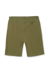 Pantalones Cortos Bermuda Verde Oliva para Hombre, Cintura Media, Cierre Elástico, Estilo Casual con Bolsillos, Tejido Transpirable, Color Sólido - Product Image 2