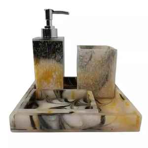 Nuevo Dispensador de Resina Ecológico, Juego de Baño de Cuatro Piezas, Diseño Moderno, Productos Más Vendidos - Product Image 6