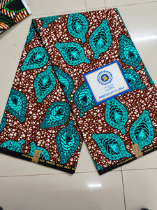 <b>Burgundy</b> Yellow African Wax Print Ankara Fabric Paisley Medallion Pattern for Women Dressmaking - Product Image 6