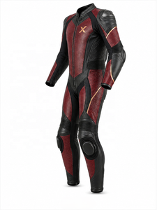 Climate Chest Perforated One-Piece Leather Motorcycle <b>Suit</b> | <b>Red</b> Black Brown| OEM ODM Manufacturer | Premium Design Quality | - Product Image 2