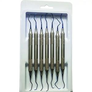 Juego de Curetas Dentales Gracey 1/2-13/14, Diseño CNC, Recubrimiento de Plasma Azul y Dorado, Instrumentos Periodontales Shuja Surgico - Product Image 4