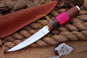 Cuchillo Premium para Filetear Pescado con Mango de Madera Pukka Personalizado y Funda de Cuero para Procesamiento de Mariscos - Product Image 5