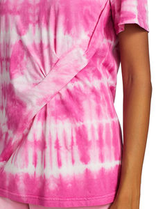 T-shirt imprimé en coton rose tie-dye pour femme, nouvelle collection, haute qualité, service OEM, best-seller, à prix raisonnable - Product Image 6